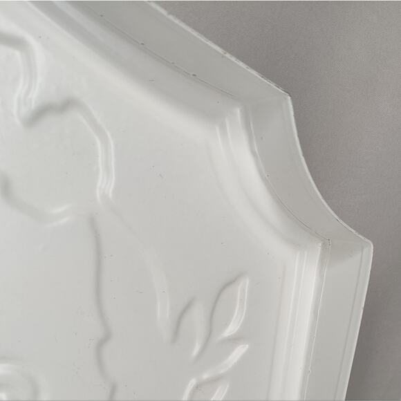 Hello Spring Enamel Metal Wall Sign Easter Decor Pink and Blue Flowers - Picture 3 of 12